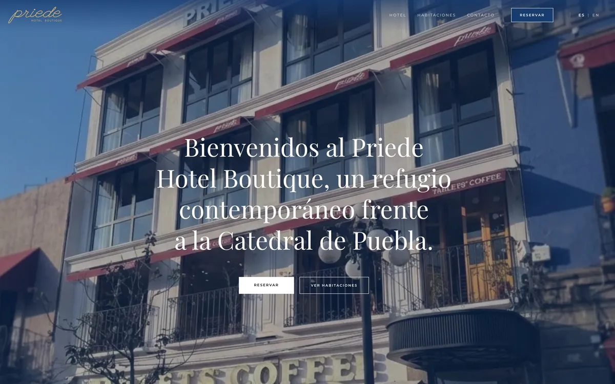 Sitio web de Priede Hotel Boutique